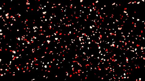 confeti colorido sobre un fondo negro