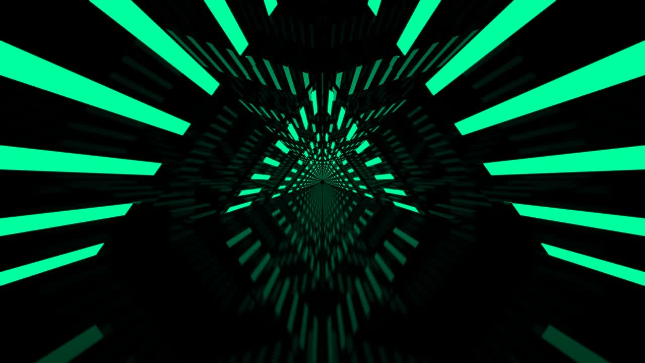 Technological Looped Abstract Background Hallway Tunnel
