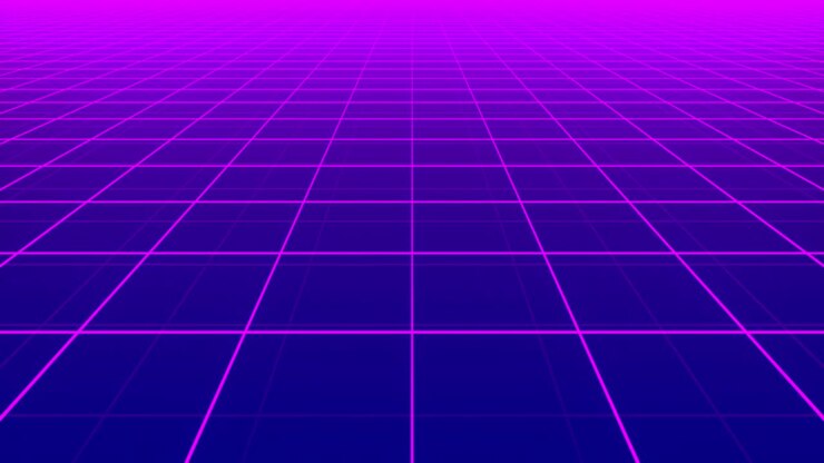 4k Looped Retro Grid Background