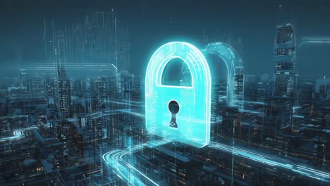 cybersecurity in a futuristic city