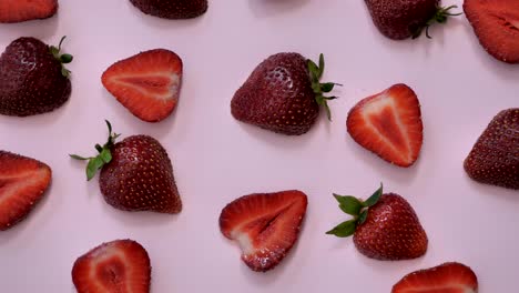 strawberry background motion design video. wiggle color texture close up