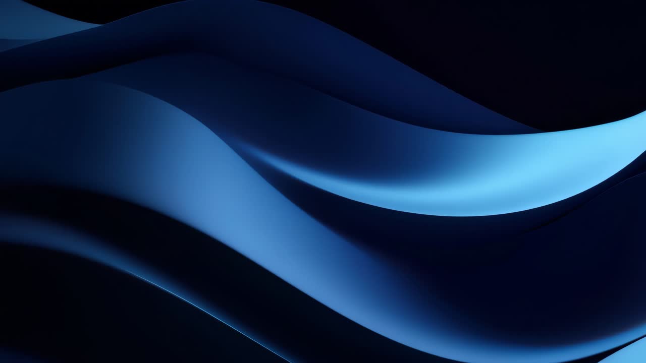 Abstract blue waves with a smooth, flowing design captured from a dynamic angle, perfect