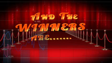 animation of and the winner is text over red carpet