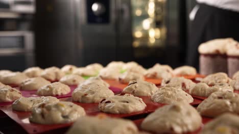 preparing bread in a commercial kitchen