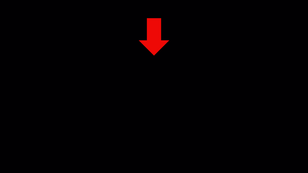 Red Arrow Pointing Down on Black Background
