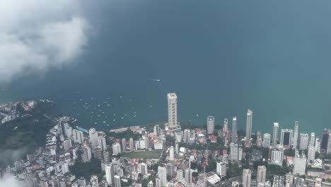 over the clouds look of salvador brazil shore, sea, buildings and city