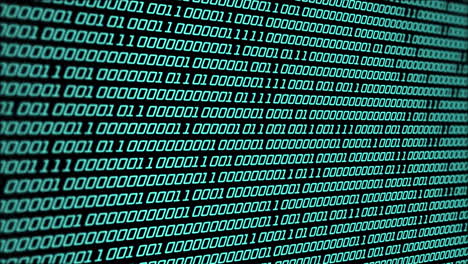 animazione dell'elaborazione dei dati su sfondo nero