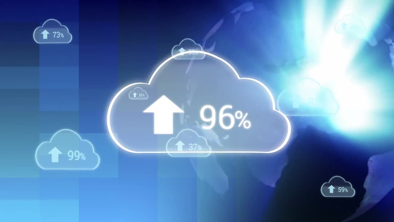 진행 구름과 글로브를 업로드합니다.