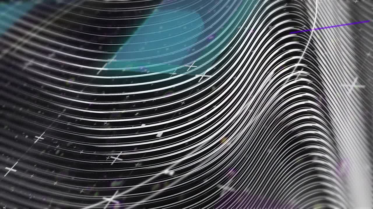 animación de formas de neón y líneas blancas sobre fondo negro