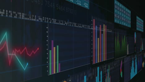 animation of digital data processing over black background