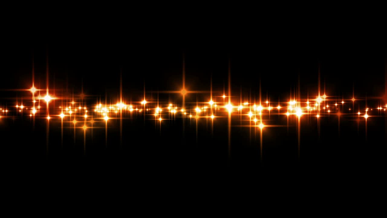 Golden Glowing Star Particle Background