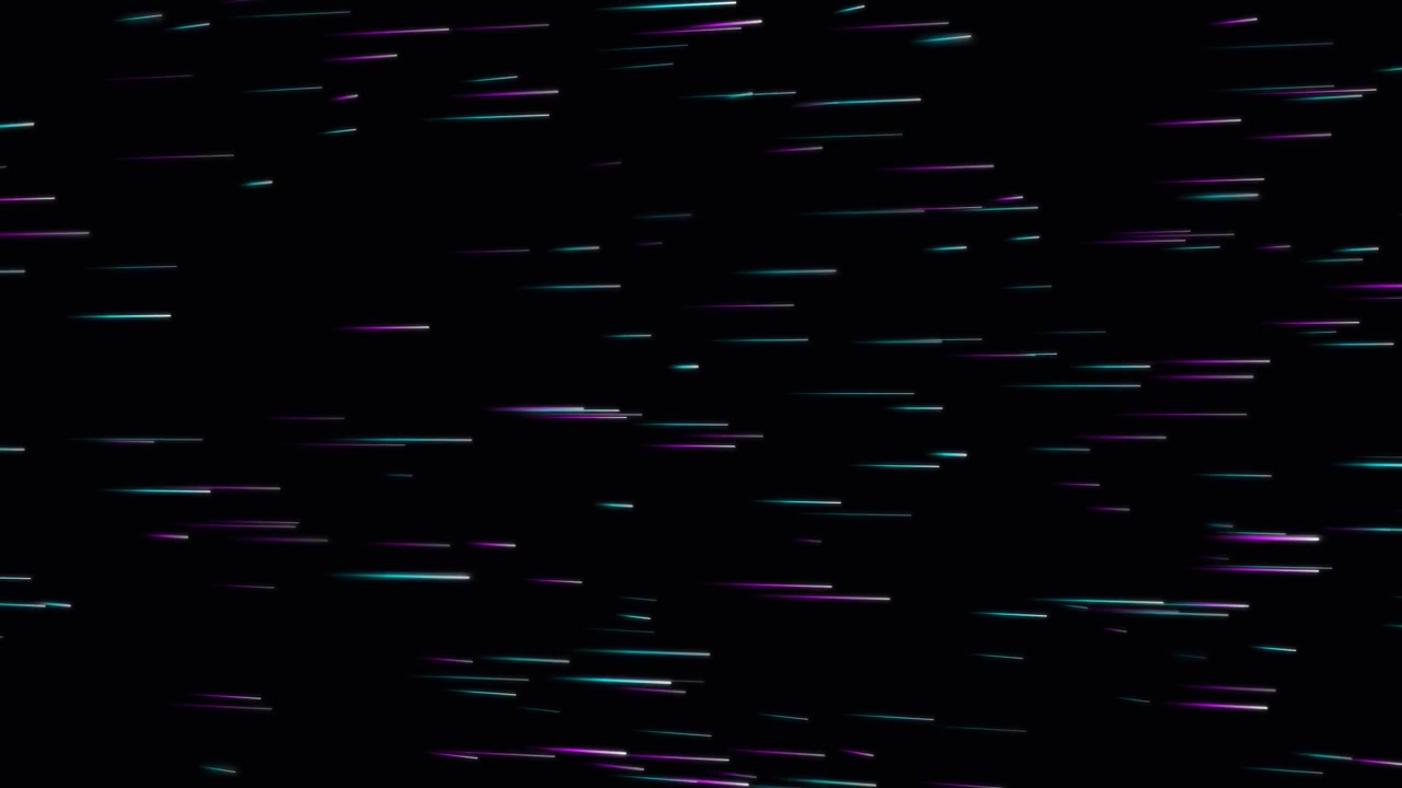 Abstrakter dynamischer Hintergrund mit leuchtenden violetten und cyanfarbenen Lichtstreifen