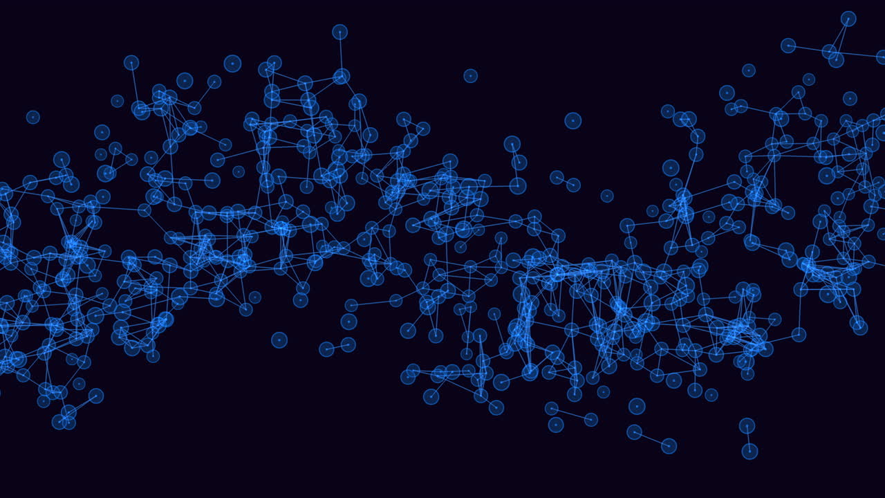 red interconectada de nodos representada con puntos y líneas