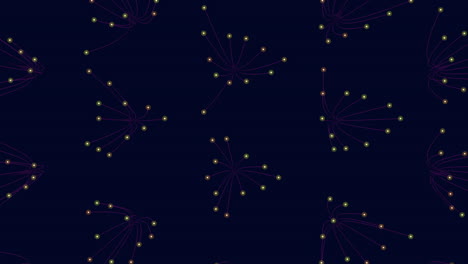 vibrant purple and blue dot pattern with network of connecting lines