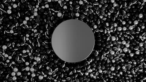 abstract black and silver spheres background