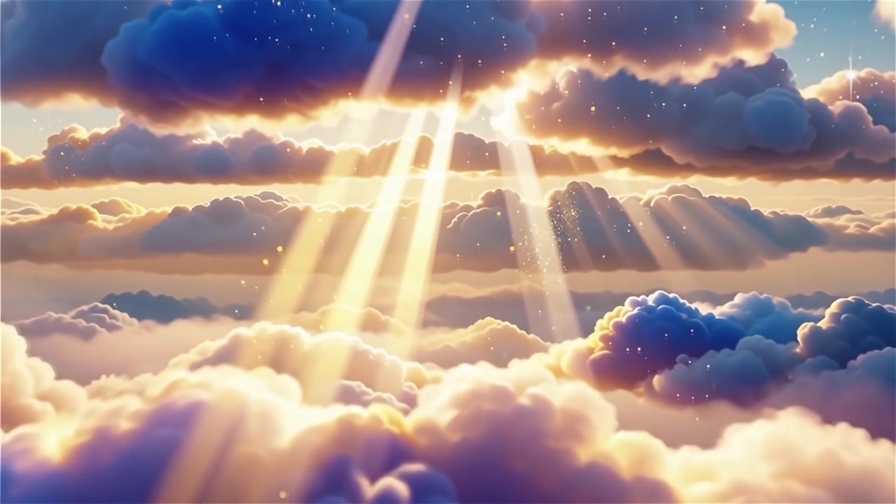 Christian Heavenly Light Worship Background