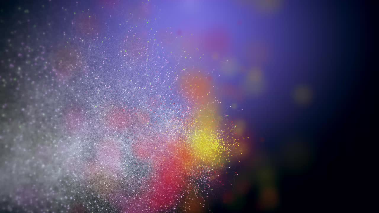 추상적인 분산 입자 4k 모션 그래픽