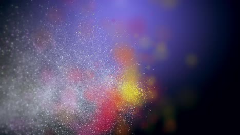 abstract scattering particles. 4k motion graphics