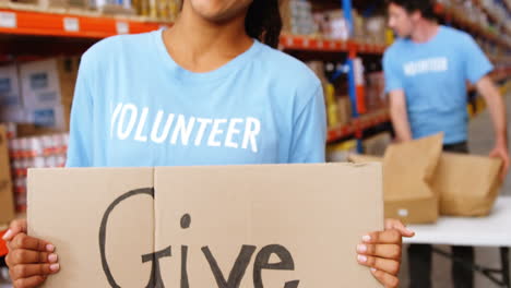 warehouse worker doing a charitable work