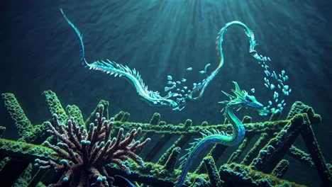 mythical underwater dragon