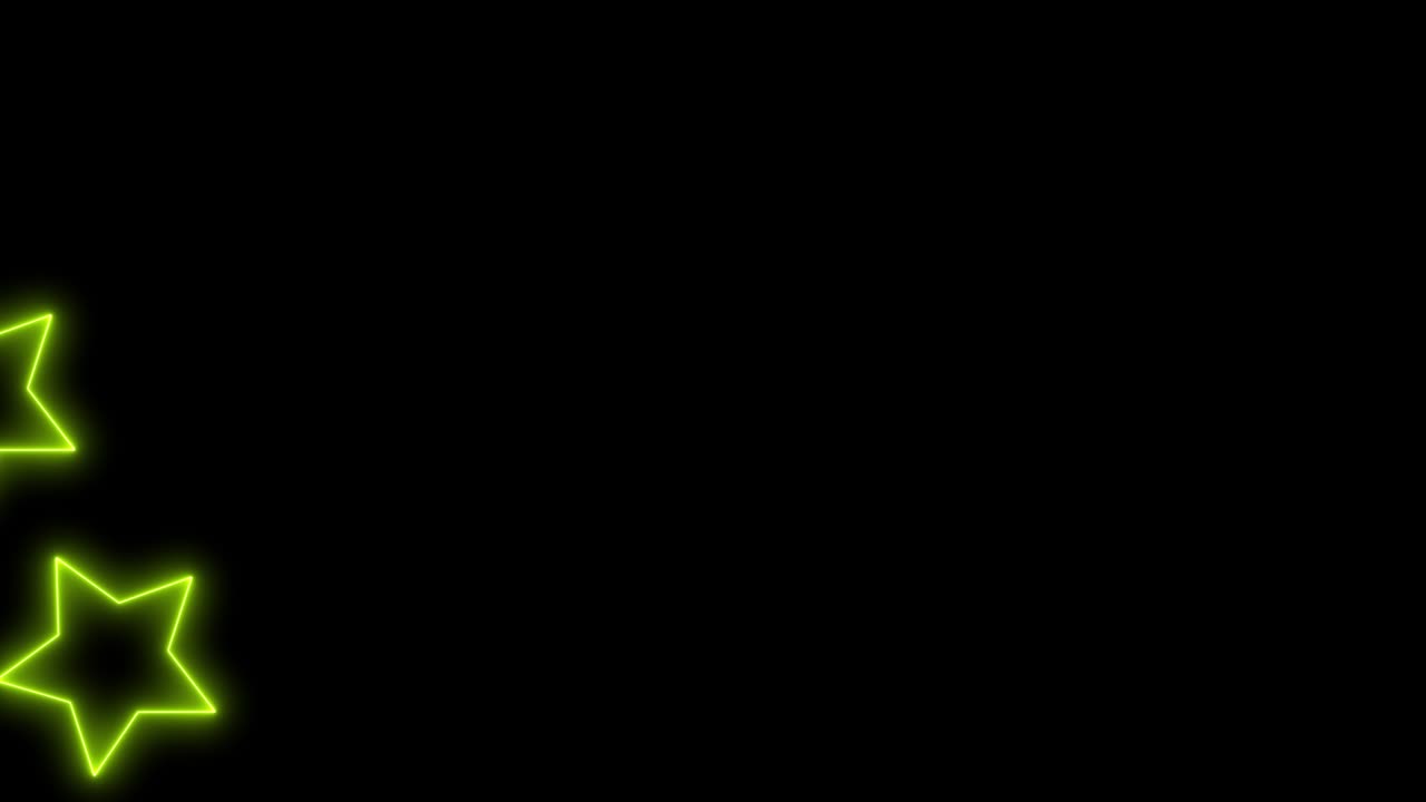 estrella de neón amarilla brillante animación gráficos de movimiento