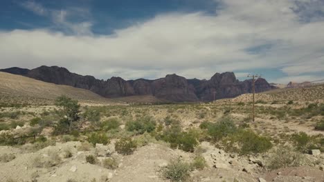 still shot of mountains in the nevada desert