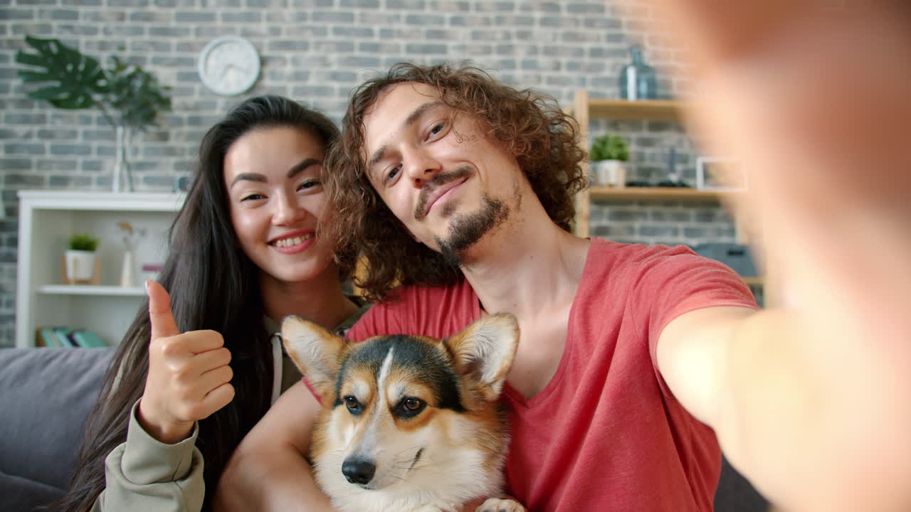 Couple and Dog Selfie