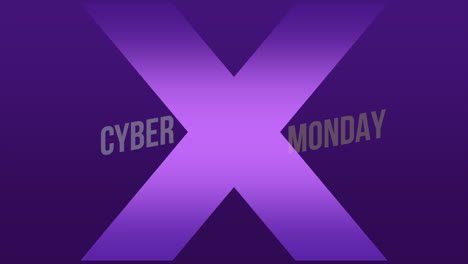 Cyber-Monday-Mit-Lila-Kreuz-Auf-Farbverlauf