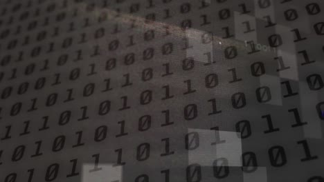 animación del procesamiento de datos sobre un fondo negro
