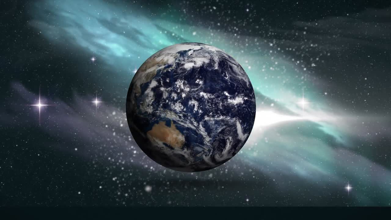 globo giratorio contra el espacio en el fondo