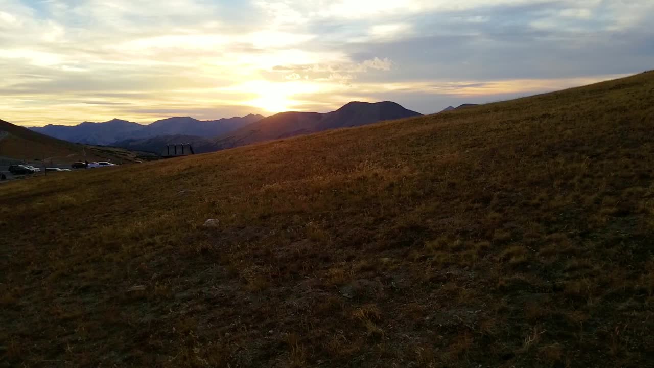 Panning shot of mountain tundra