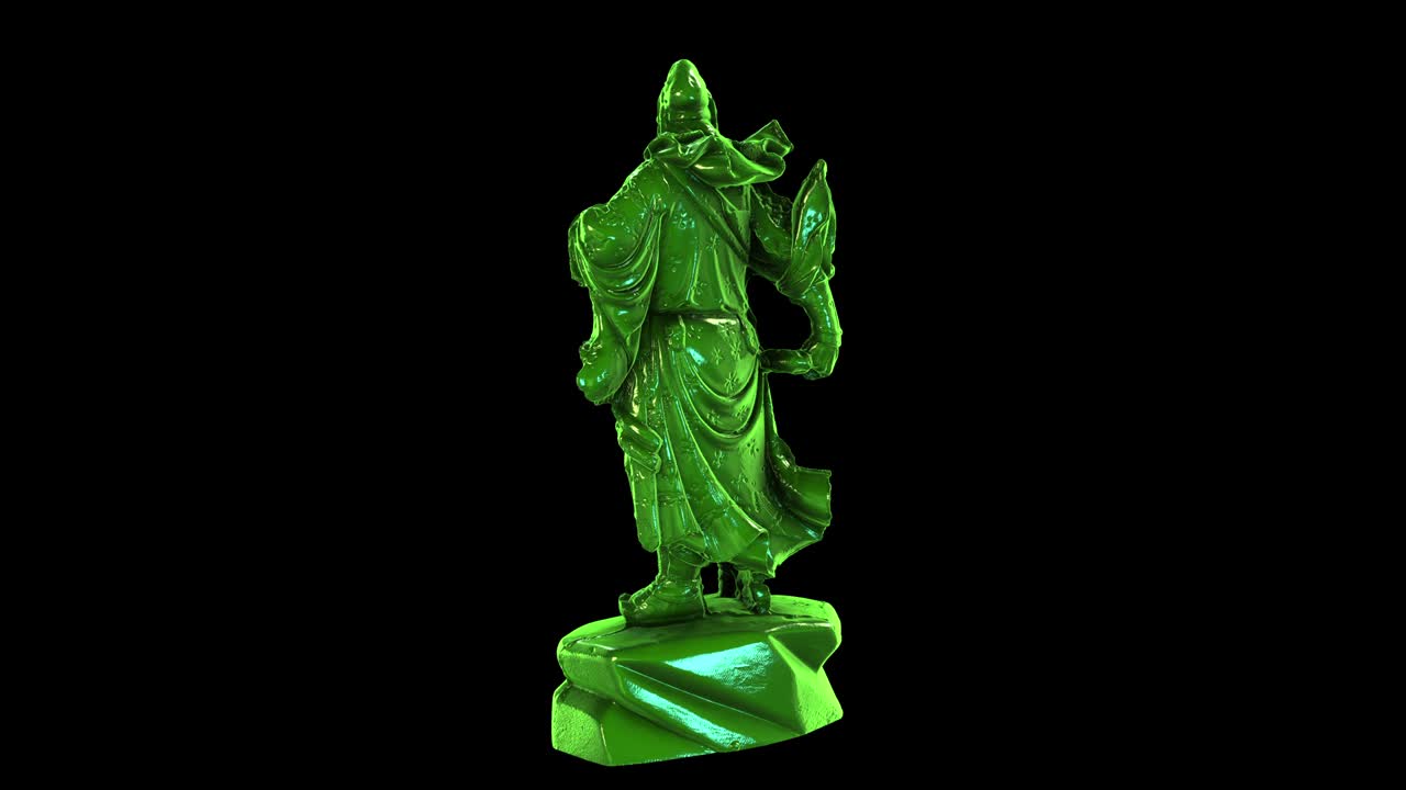 estatuas de guanyu - bucle de rotación