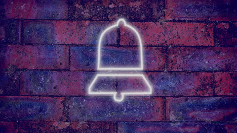 signo de neón con flecha en la pared de ladrillo 4k