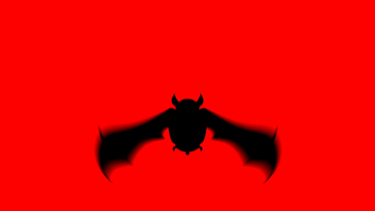 animación de murciélago aterrador para halloween
