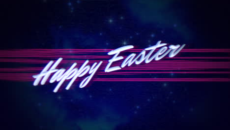 felices pascuas con líneas moradas y estrellas en galaxia