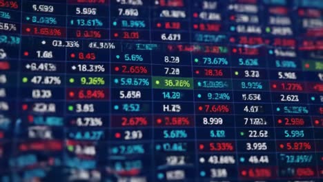 stock market data display