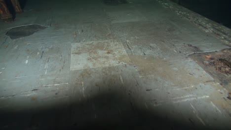 tile flooring in flooded silo equipment room