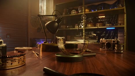 vintage film studio workspace