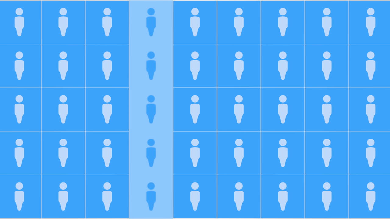 소셜 네트워크 배경에 사람이 파란색 아이콘 패턴