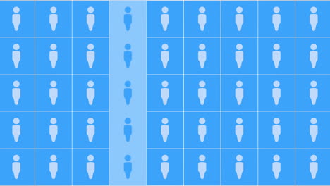 patrón de iconos azules de persona en el fondo de la red social