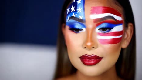 american flag face paint makeup