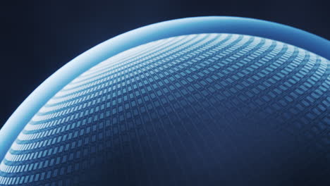 digital sphere with glowing lines structure, 3d rendering.