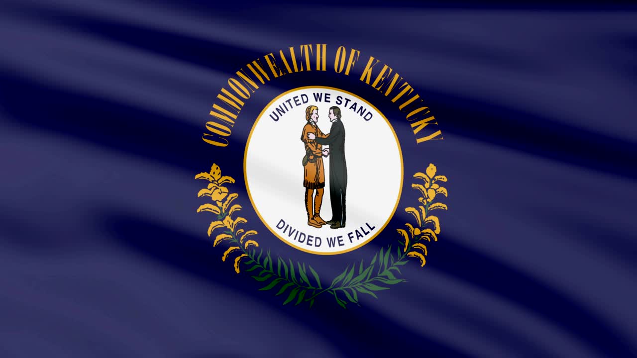 Grande bandiera animata del Kentucky in loop