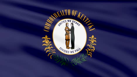 large looping animated flag of kentucky