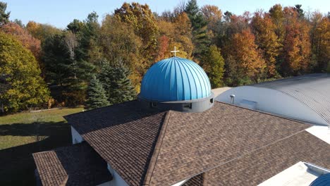 spinning around the dome of an orthodox church