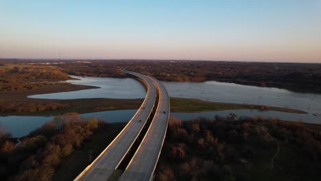 Aerial-footage-of-Poindexter-Branch-on-Lake-Lewisville-in-Texas