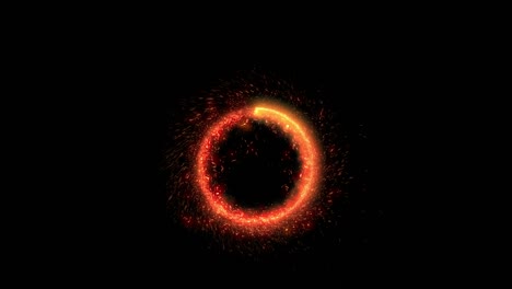 particle spark circle spiral motion effect