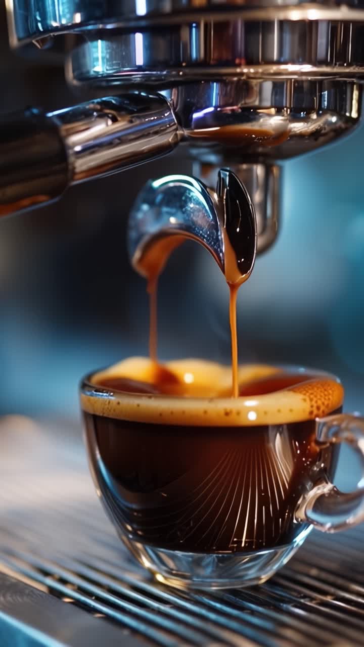 Preparare l'Espresso Perfetto: Uno Sguardo Ravvicinato alle Tecniche di Estrazione del Caffè e all'Arte della Preparazione in una Moderna Macchina per Espresso.