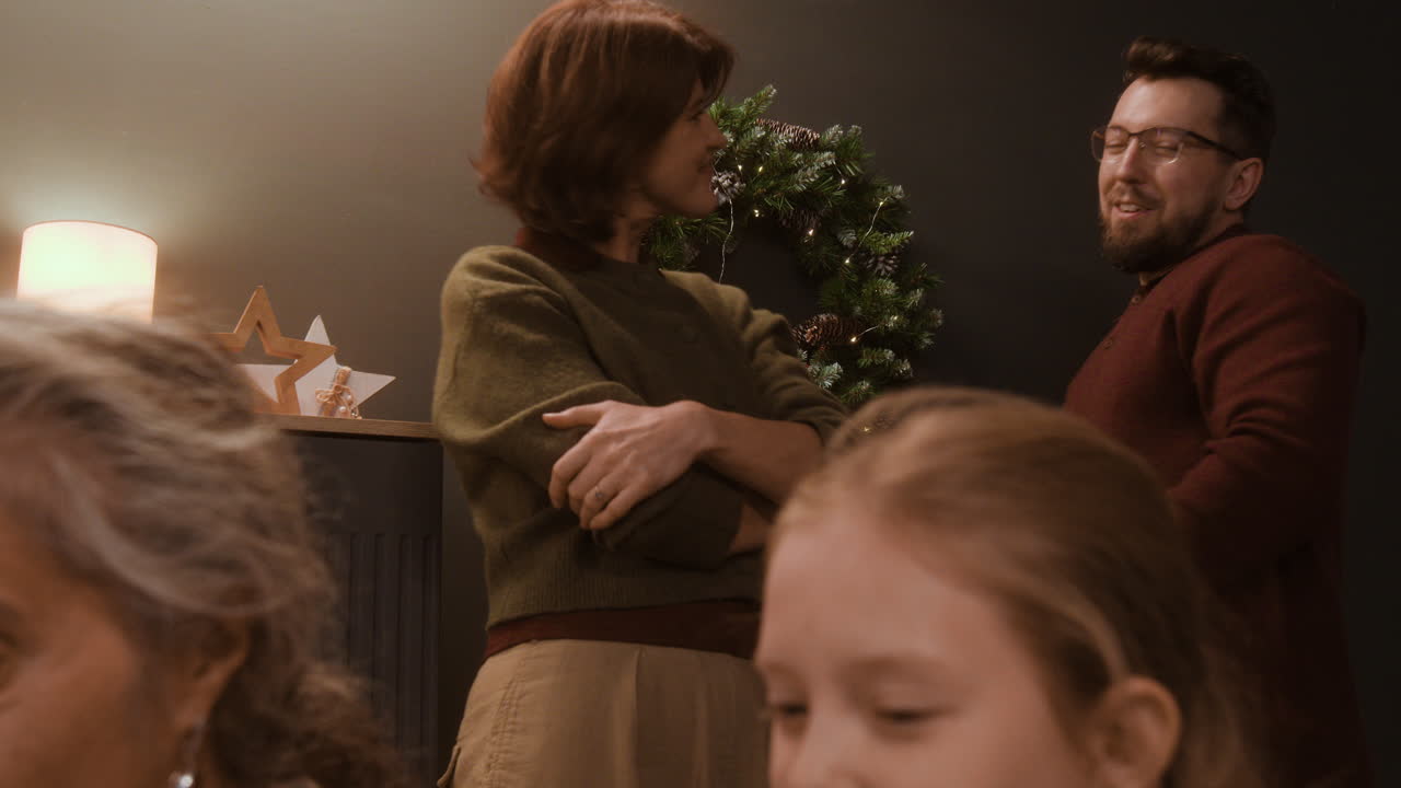 가족 크리스마스 장식