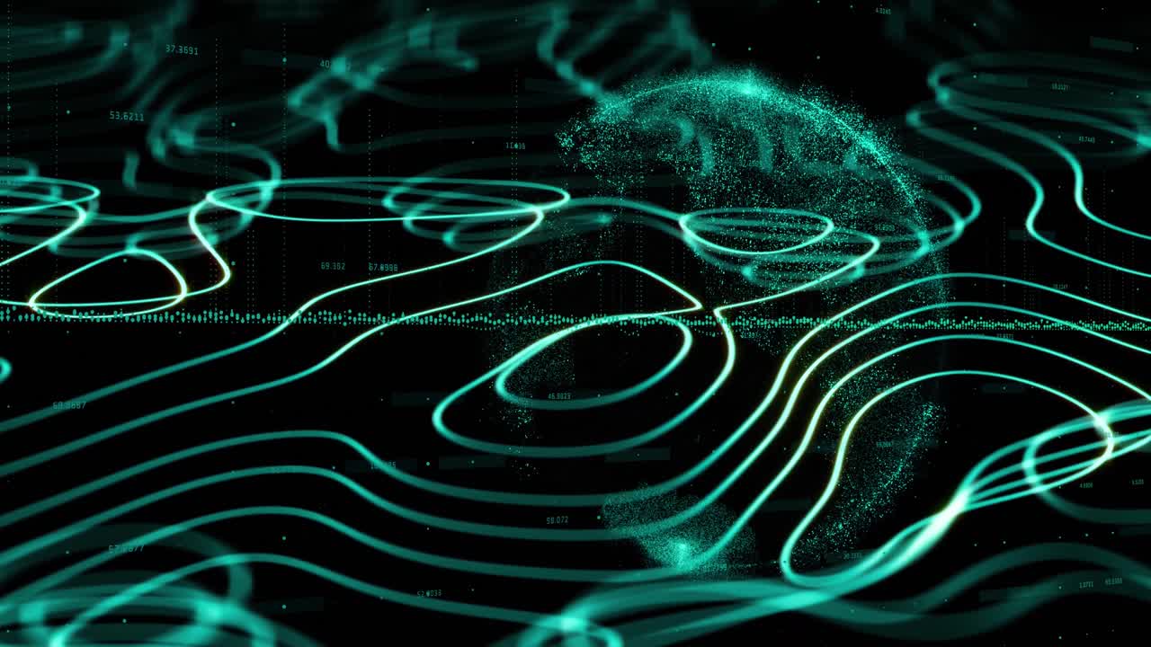 animación de la red de conexiones en todo el mundo